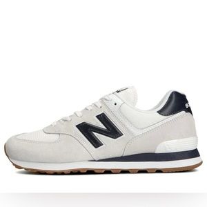 New Balance 574 Series Low Tops Retro Unisex White Navy